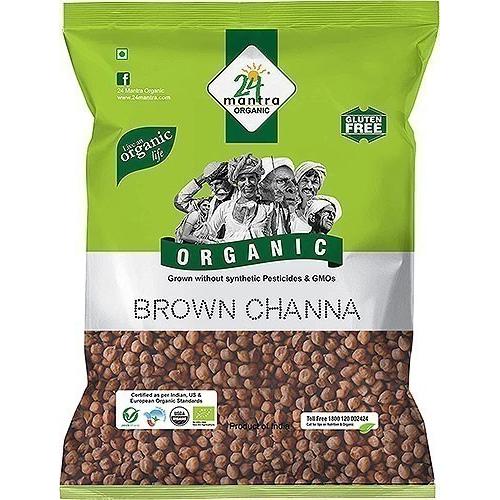 24 Mantra Organic Kala Chana / Brown Chickpeas - 2 lbs 2 ポンド