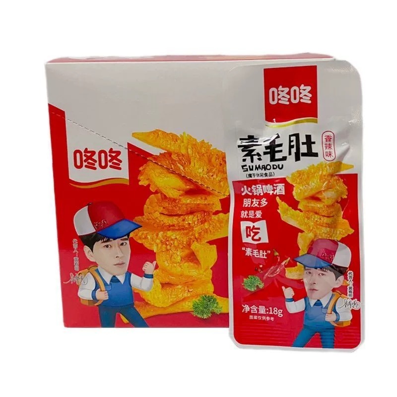 咚咚素毛肚香辣味魔芋爽素肉辣条18g*20袋 360 克