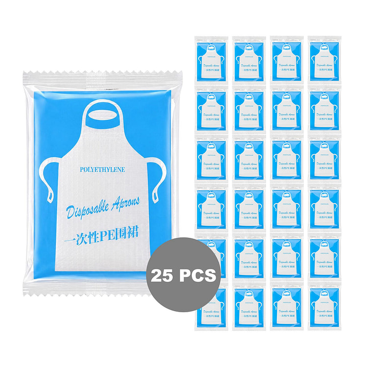 Disposable Apron for Cooking/BBQ/Grilling/Hot Pot 25 count