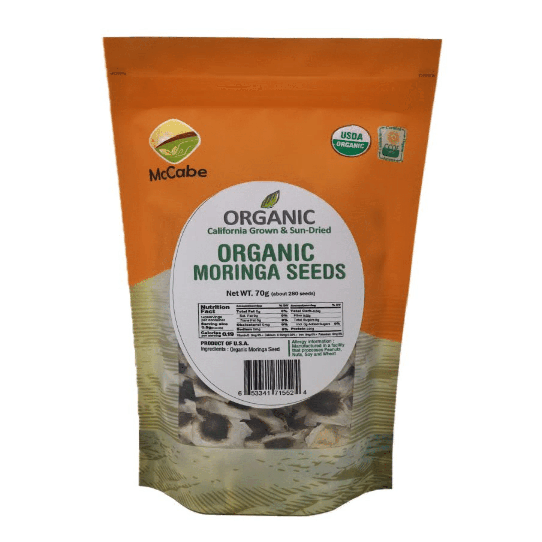 McCabe Organic Sun-Dried Moringa Seeds, 70g (California Grown), 70 그램