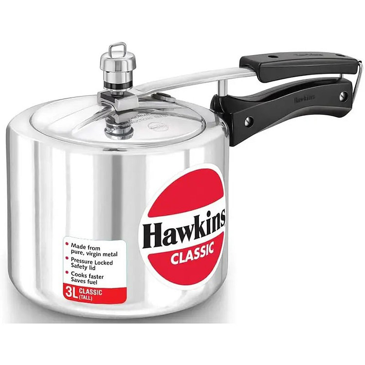 Hawkins Classic Aluminium Pressure Cooker, 3 liter 1 count