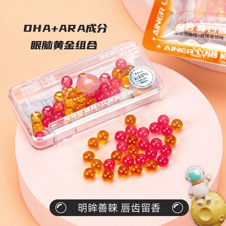 甜橙西柚+玫瑰葡萄混合味1盒【含30粒】约90克 90 克