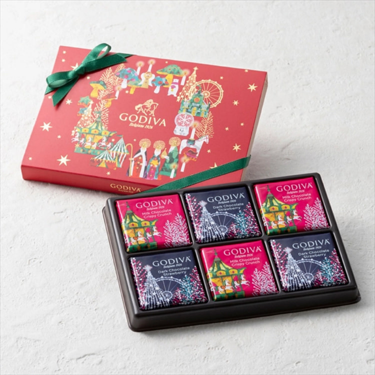 ゴディバ  クリスマス限定 チョコレート ウィンターワンダーズ  カレアソートメント  6枚入 11/1発売