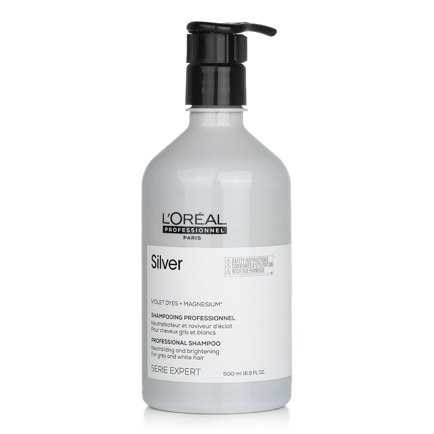 L'Oreal 沙龍護理系列-平衡亮白洗髮精(白髮專用) 500ml/16.9oz 500 毫升