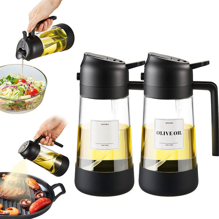 2PC 硅胶底油分配瓶 黑色