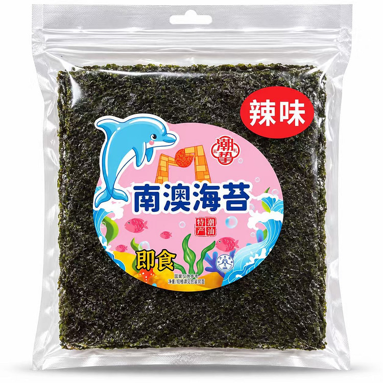 潮挚 南澳即食海苔#辣味 鲜香酥脆 开袋即食 70 克