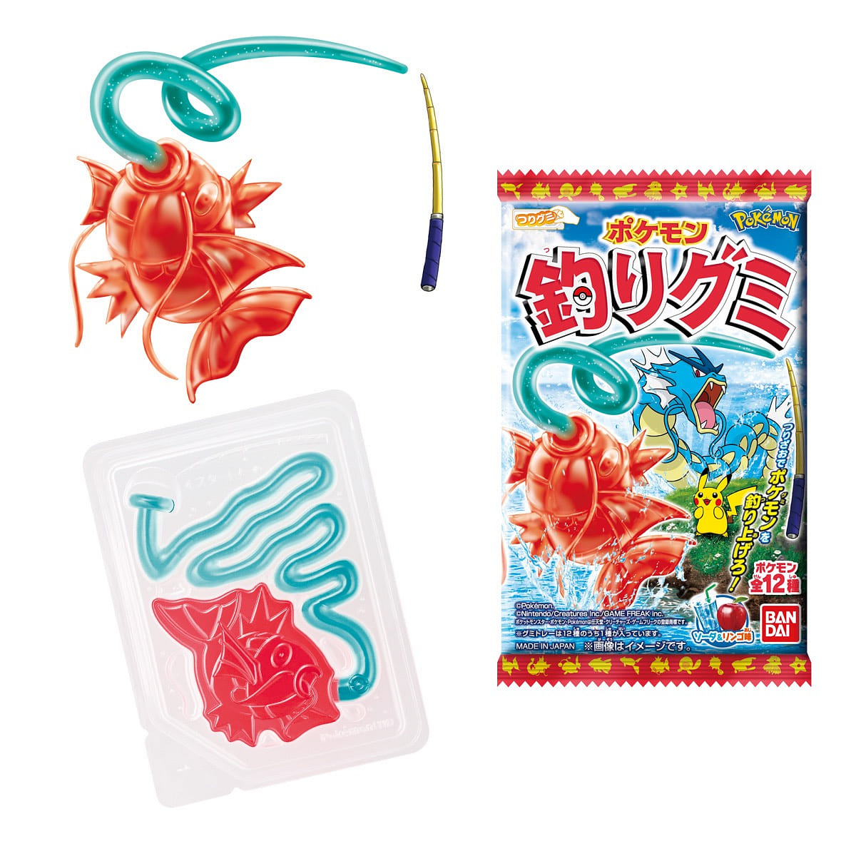 Pokemon Gummy Character Soda Sweet BANDAI 14g 1 each