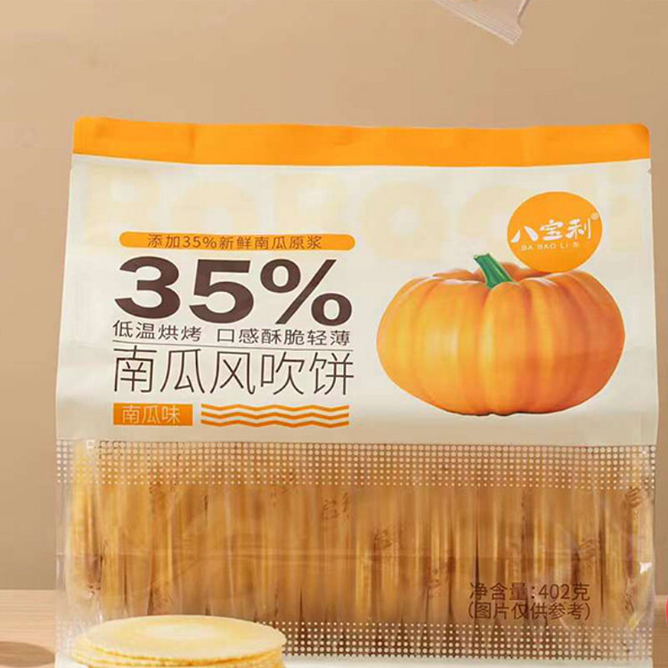 八宝利大包装南瓜风吹饼402g*1袋