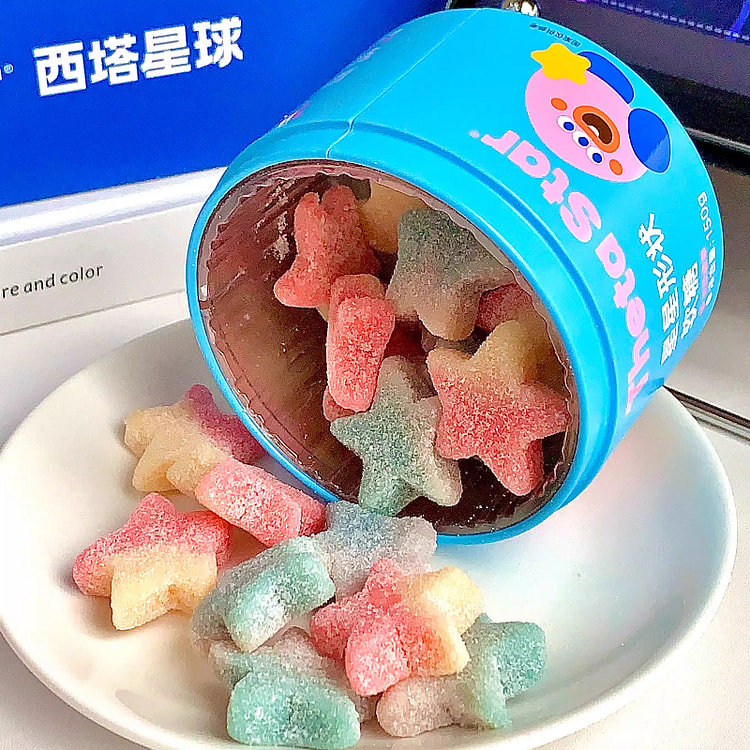 西塔星球 星星形状软糖微微酸果汁糖 150g*1罐