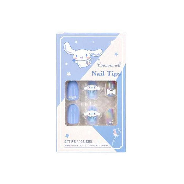 Santan x Japan Sanrio Cinnamoroll Nail Tips 1 Set 24 カウント