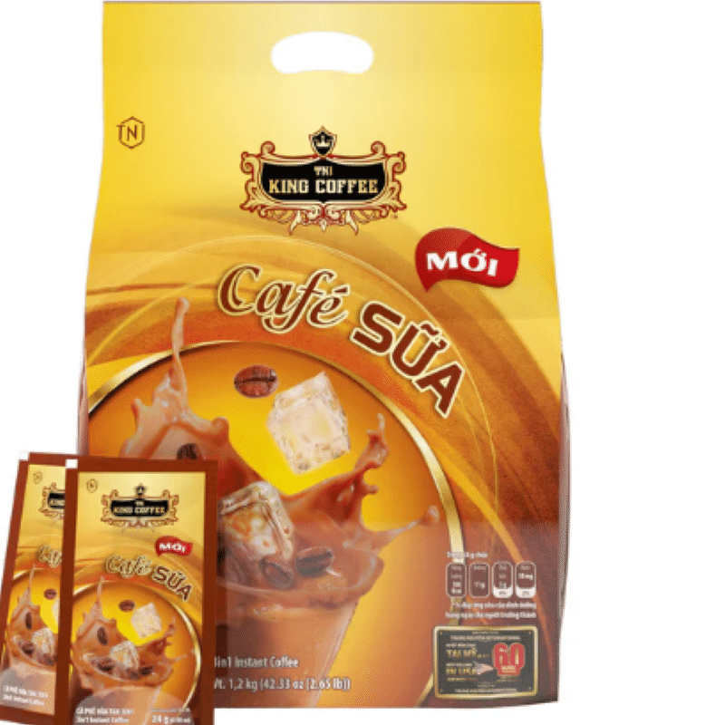 King Coffee CAFE SUA Iced Coffee with Milk 3in1 4.4 lb