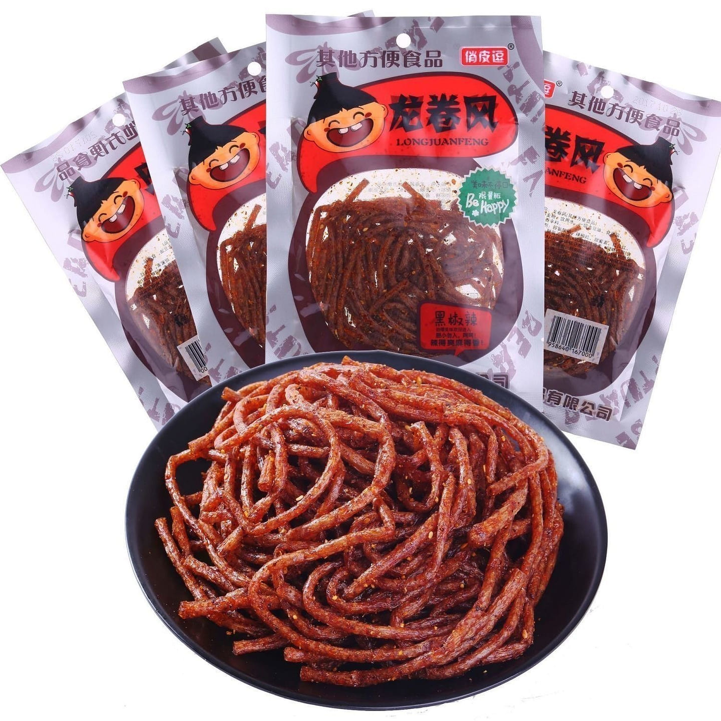 3 bags of tornado spicy strips, totaling 54g 3 pack