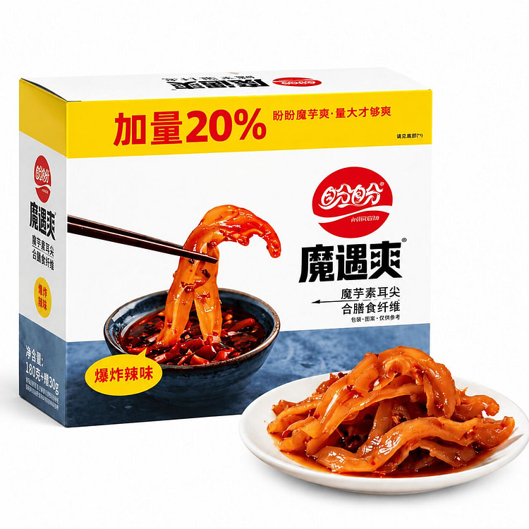 盼盼 爆辣素耳尖 魔芋零食辣味零食标杆 下饭神器 210 克
