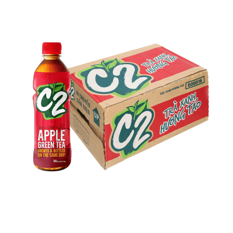 C2 Apple Green Tea 500 ml pack of 24 1 each