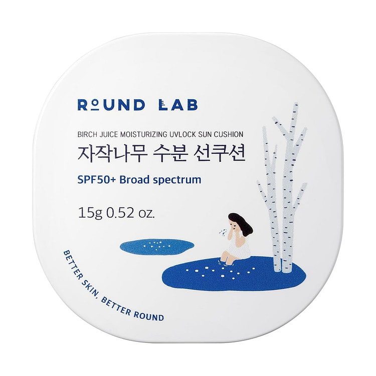 ROUND LAB Birch Juice Moisturizing Sun Cushion 15g 1 each