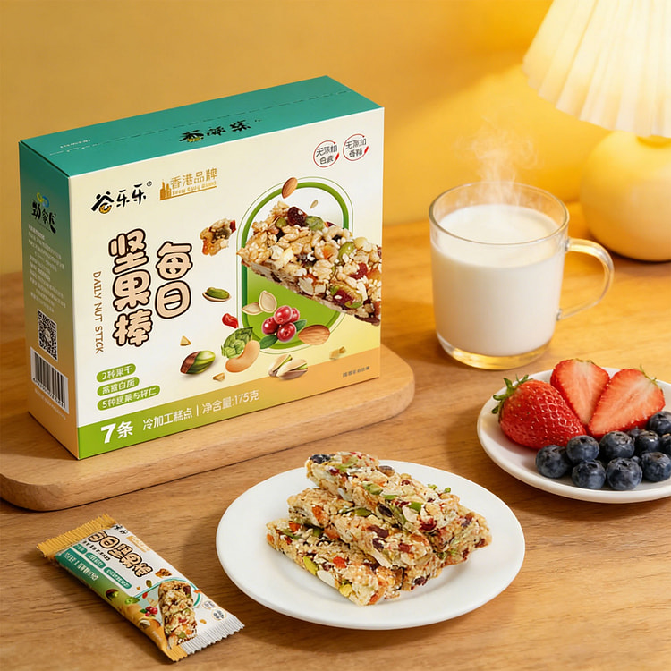 谷乐乐每日坚果棒 175g 高蛋白健康 能量棒 175 克