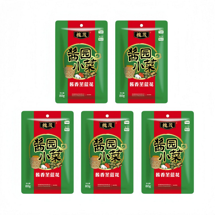 槐茂 酱香苤蓝下饭菜喝粥保定特产 80g*5袋 400 克