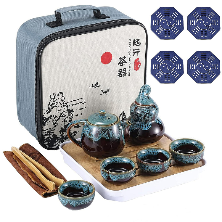 Chinese Kongfu Tea Set,Porcelain Travel Tea Set 1 each