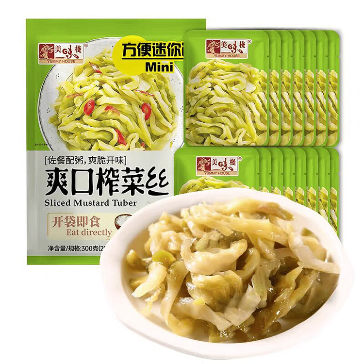 香港美味栈爽口榨菜丝 【15小包】佐餐配粥 300 克