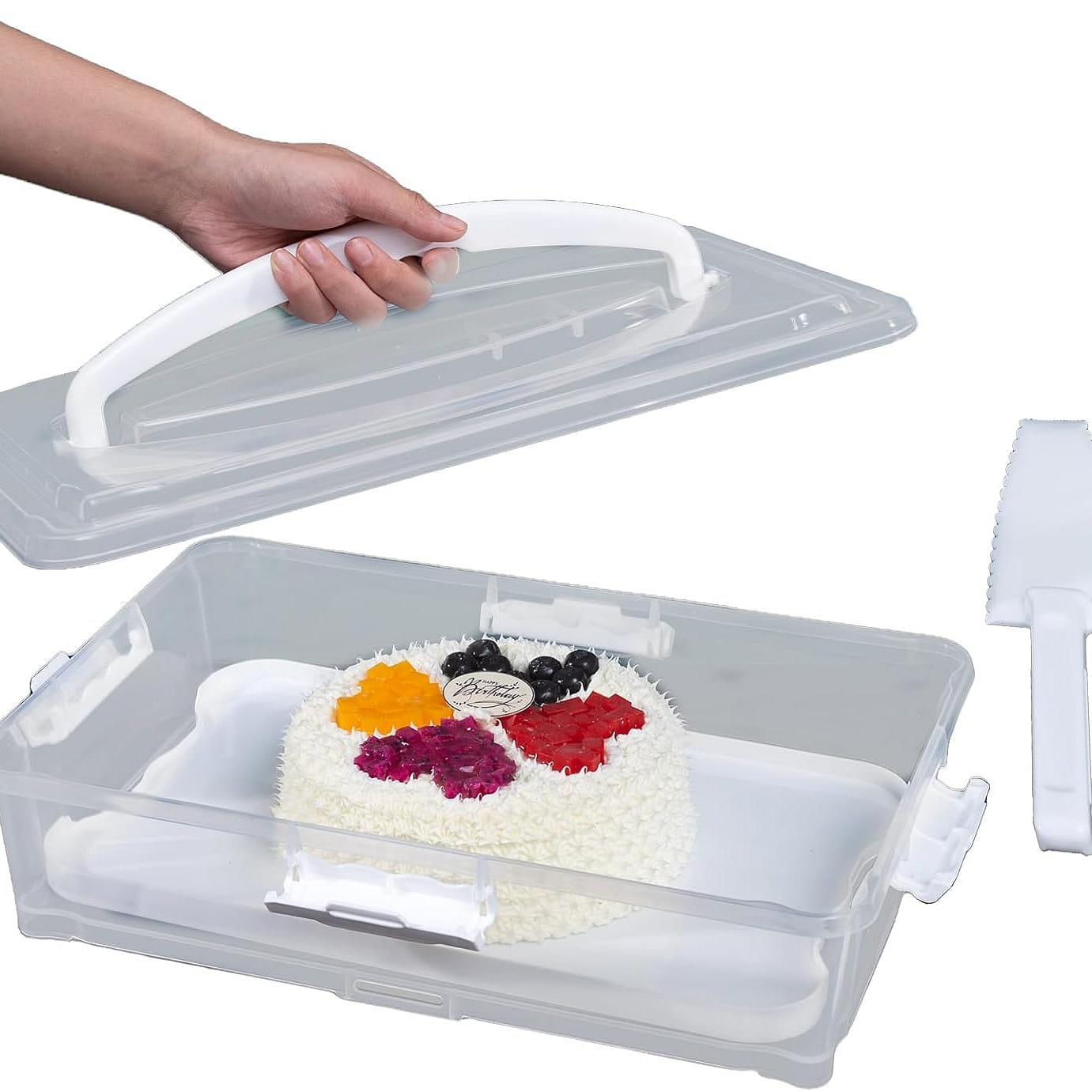 Plastic Cake and Cupcake Carrier Holder,Portable 1 count