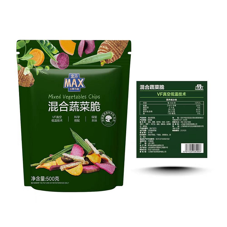 Mixed vegetables Crispy vegetables dried fruit500g