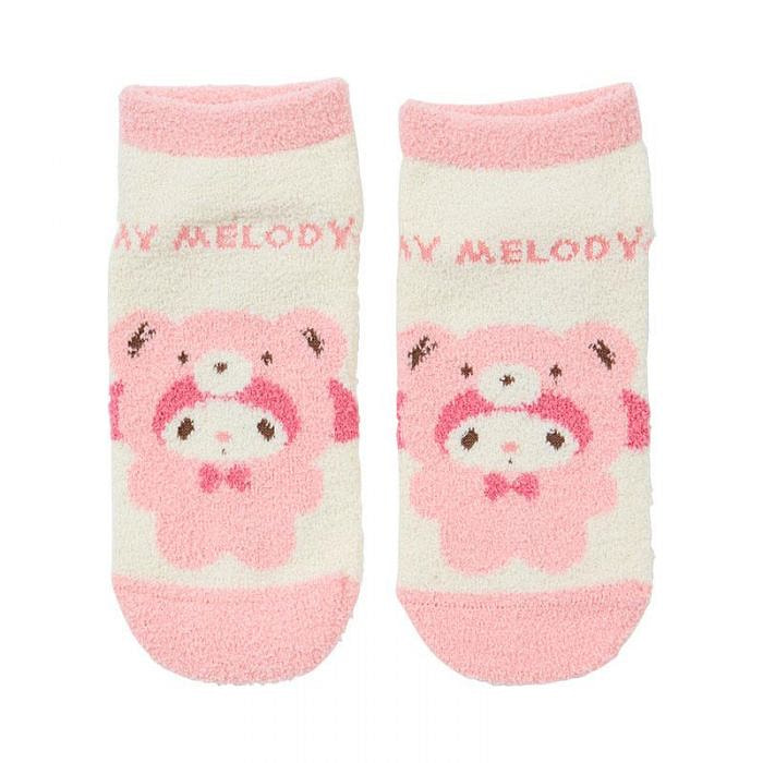 Japan Sanrio My Melody 成人保暖毛绒短袜 - 粉色/熊装款（23-25cm） 1双