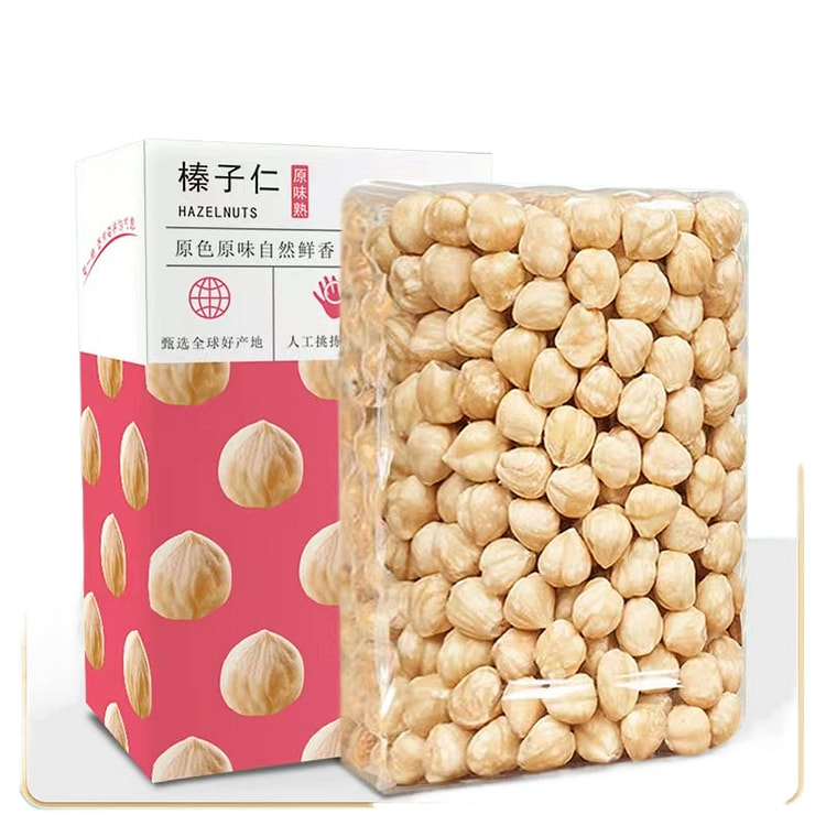 Tingran Hazelnut Kernels, Large Granules, Baked, Original Flavor, Raw And C