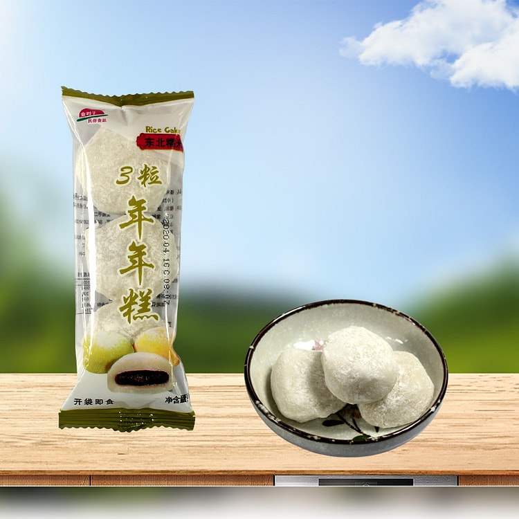 东北糯米韩式风味 三粒金时子年年糕诺高 即食零食夹心打糕 60g*1袋装