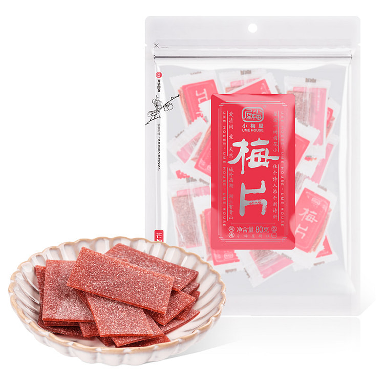 小梅屋梅片梅干蜜饯青梅梅片80g*1袋