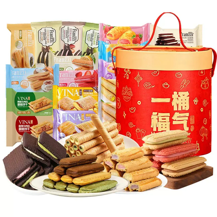 法丽兹 新春大礼包 节日送礼夹心曲奇饼干 1盒 599 克