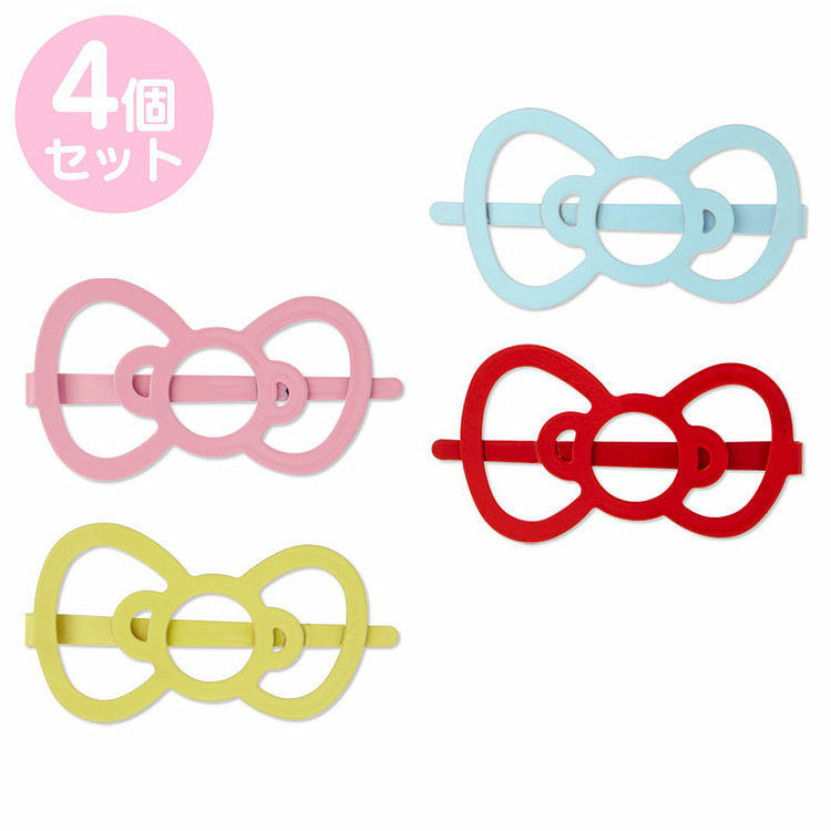 Sanrio Hello Kitty Hairpin Ribbon 4pcs 1 count