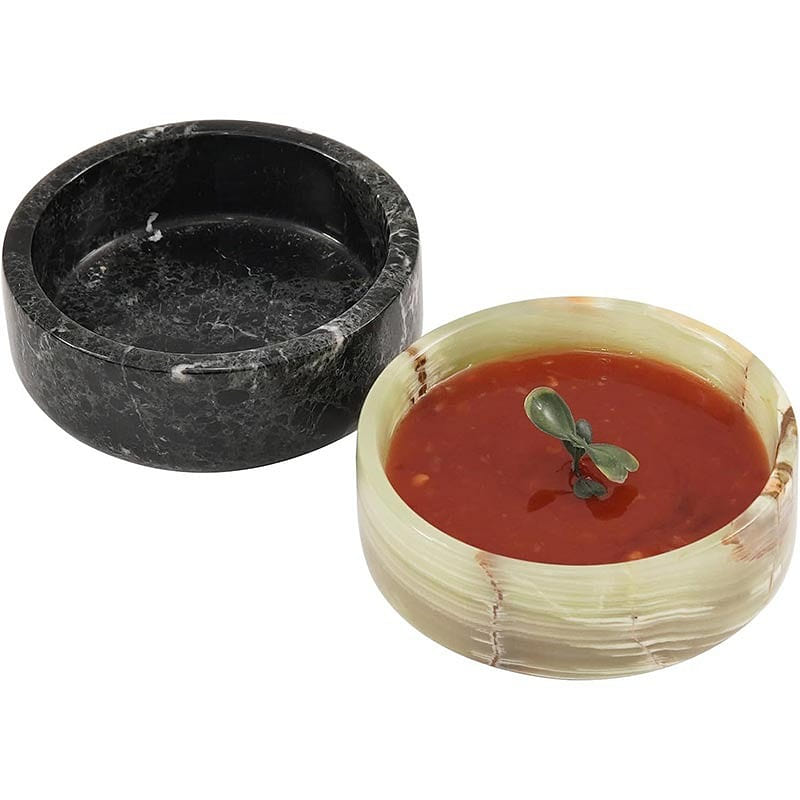 Marble Sauce Cups Black & Green – Premium Holder 1 each