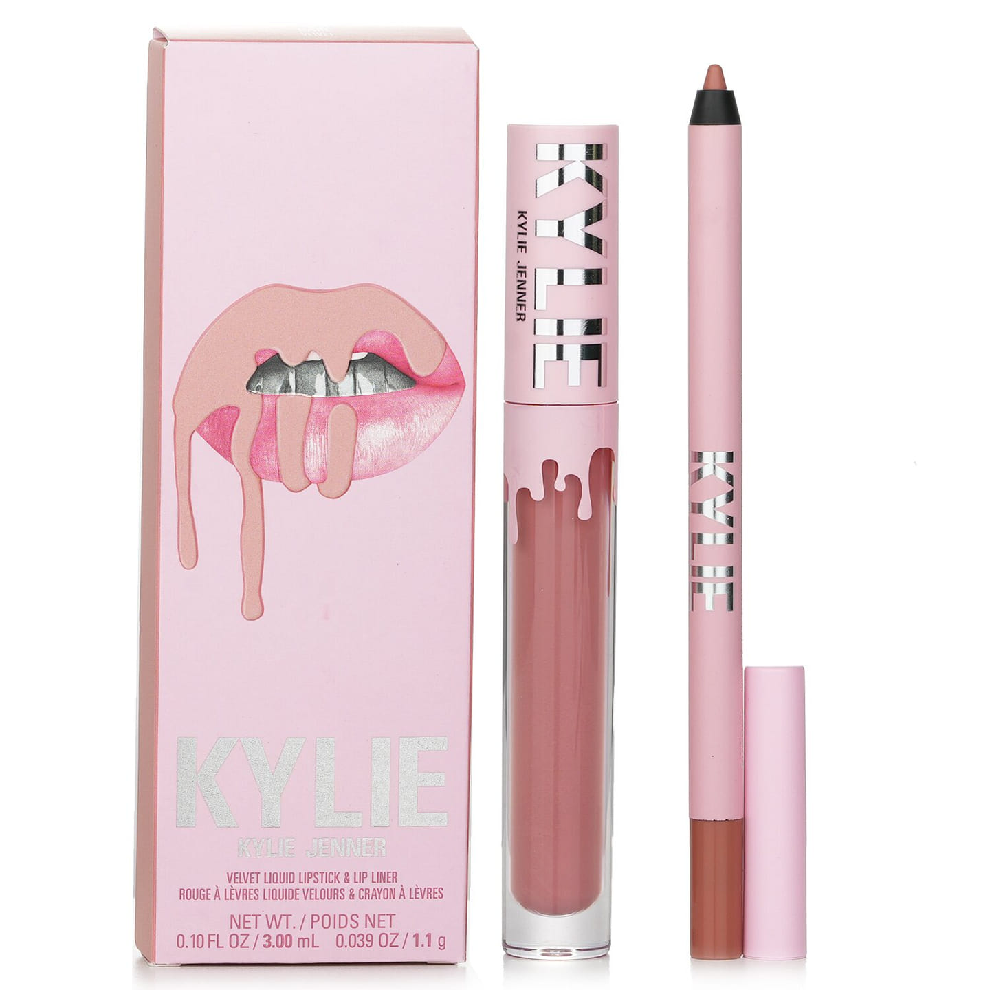 Kylie Cosmetics Velvet Lip Kit: Liquid Lipstick 3ml + Lip Liner 1.1g – # 700 Bare 2 bottle