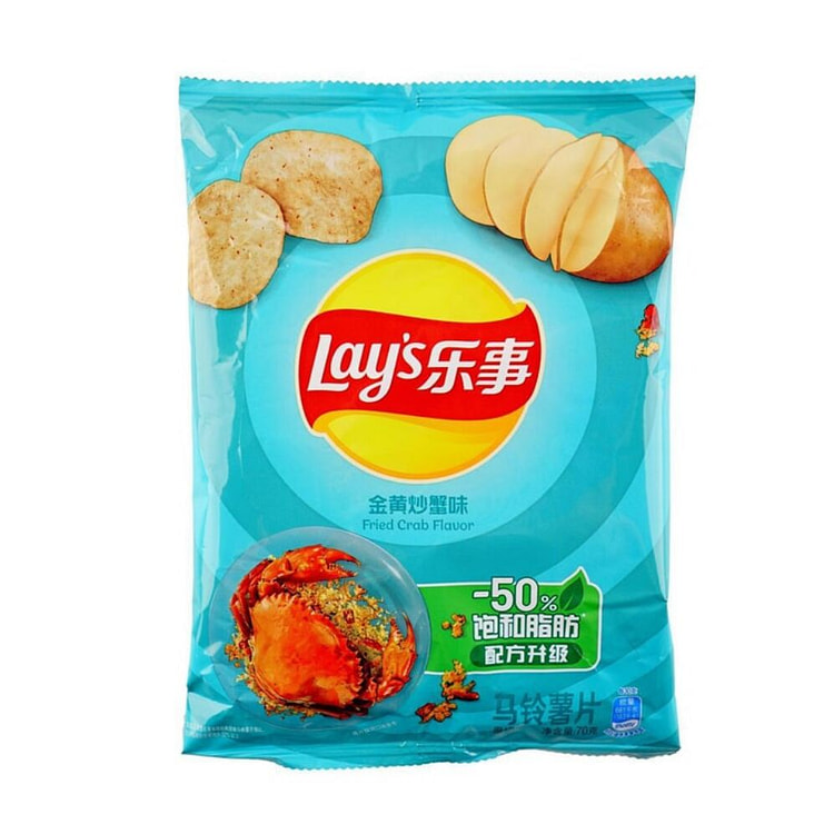 乐事 薯片 金黄炒蟹味70g