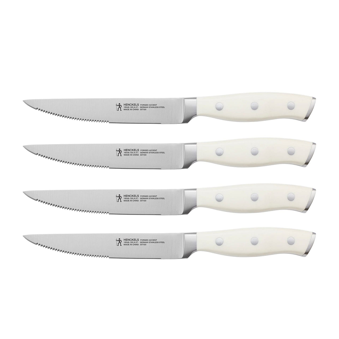 Henckels Forged Accent Set of 4 Steak Knife Set,White 1 each