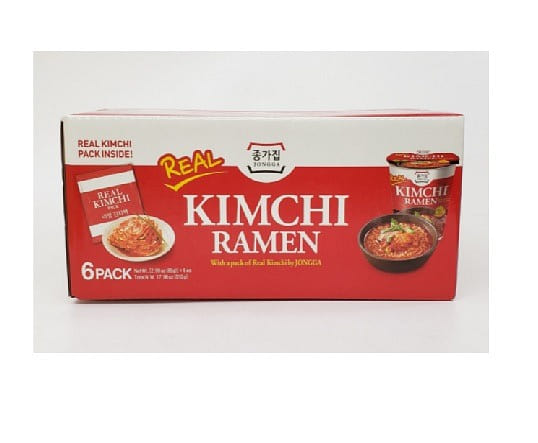 JONGGA Sopa de fideos instantánea con kimshi 1 caja