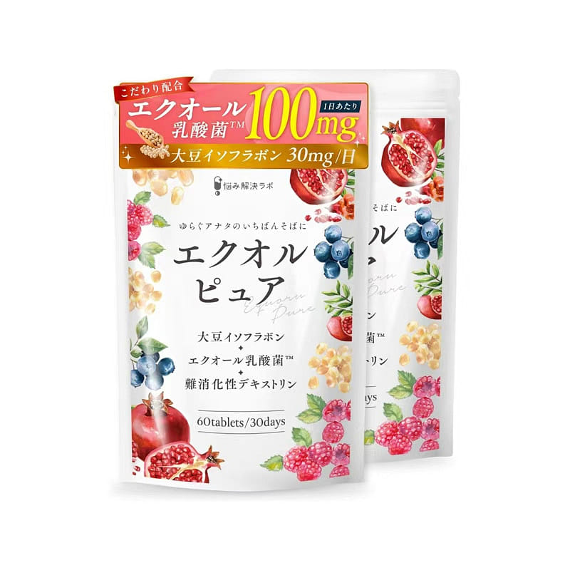 悩み解決ラボ エクオルピュア 60天分 エクオール乳酸菌+アグリコン型イソフラボン 120粒 120 個
