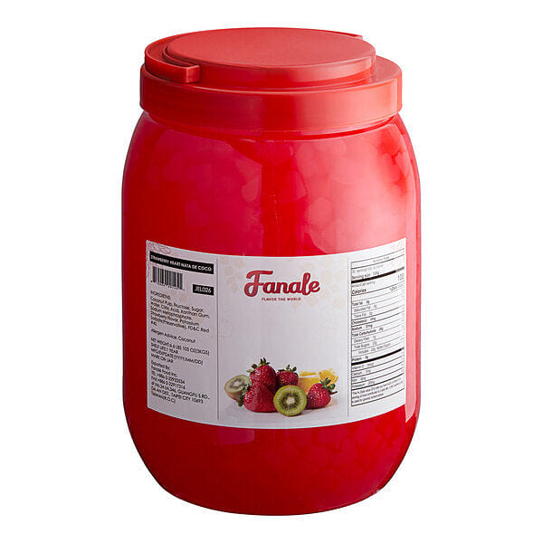 Strawberry Heart Shaped Jelly Coconut Jelly Topping nata de coco for Boba Tea 6.6 lb