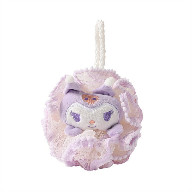 Cute Kids Cartoon Hairball Bath Flower Ball Soft Large Non-Loose-Kulomi -2Pc 1 each