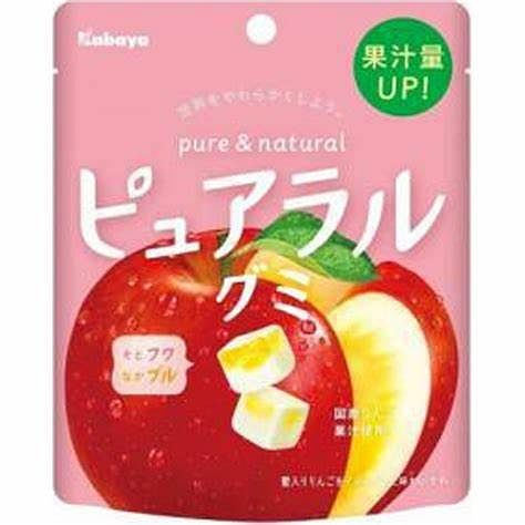 カバヤ食品 ピュアラルグミ りんご 58g