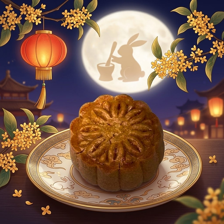【经典传统】红豆蛋黄月饼 1个 1 份