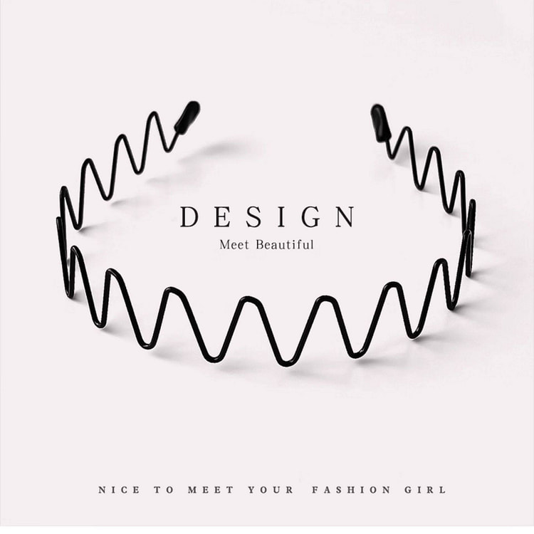 黑色大波浪发箍女款隐形不勒头洗脸头箍短发 1 份