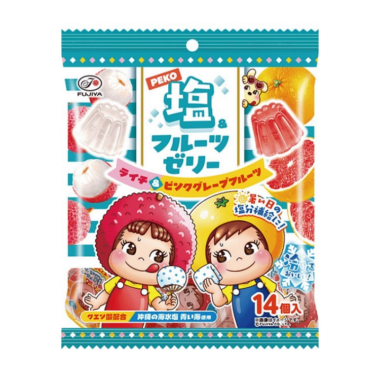 Lychee x Grapefruit Sea Salt Fruit Jelly, 14pcs 1 pack