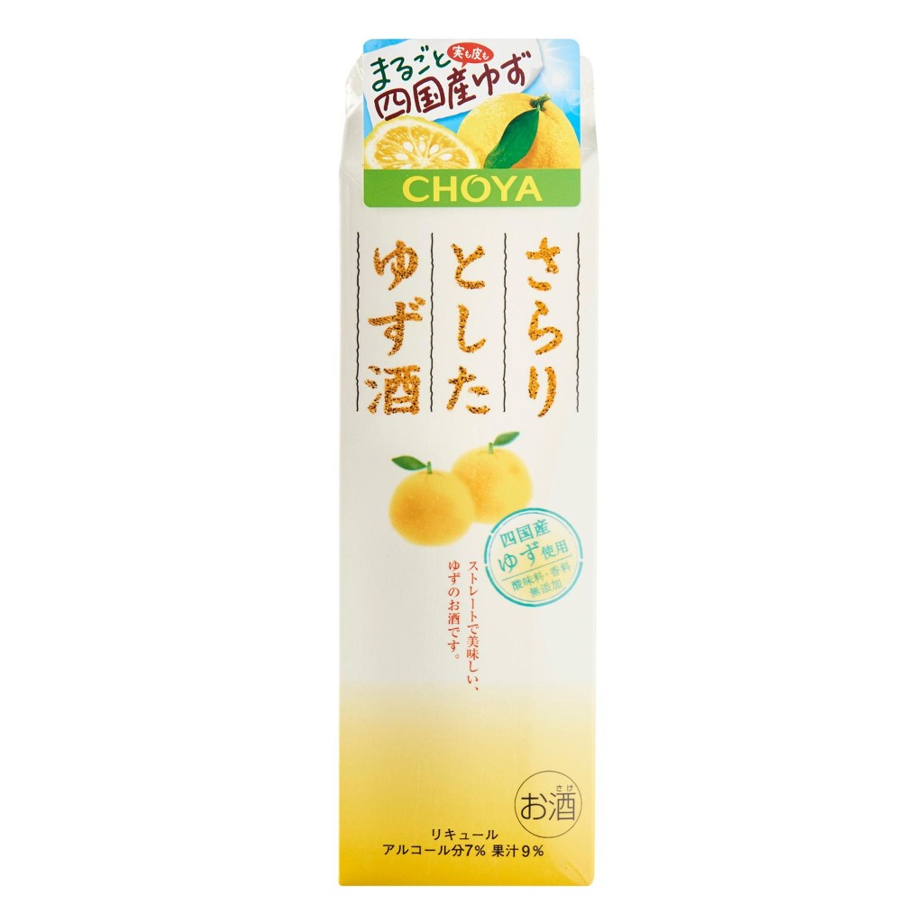 チョーヤ さらりとしたゆず酒7度 1000ml - Weee!