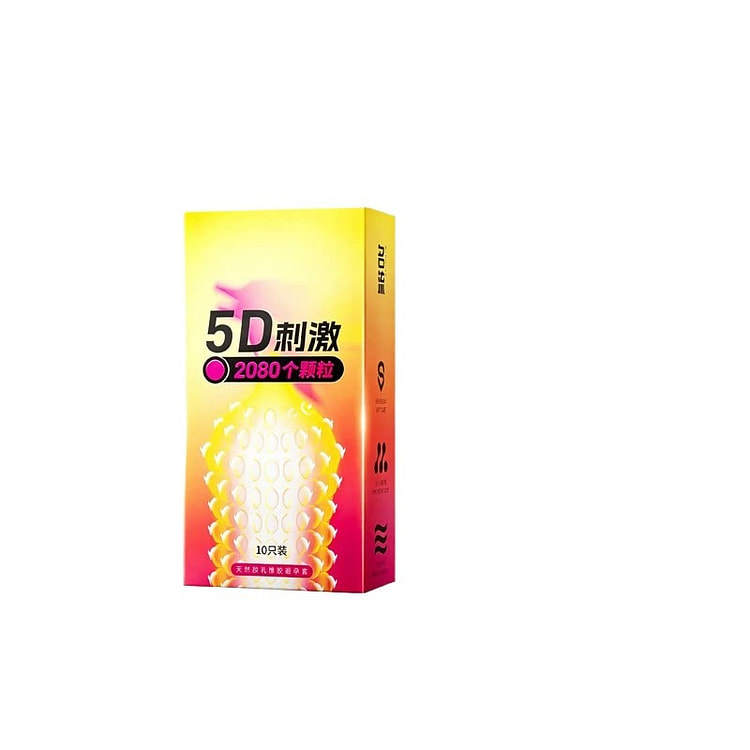 Milang 5D Textured Hyaluronic Condoms, 10pcs/box 1 count