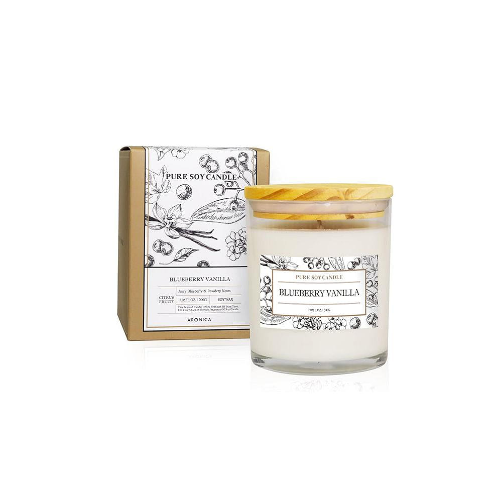 ARONICA Pure Soy Candle – Blueberry Vanilla 200g(7.05oz) 1 each