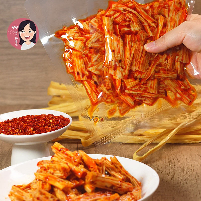 La Shi Ji Spicy Tofu Skin 120g x 3 360 g