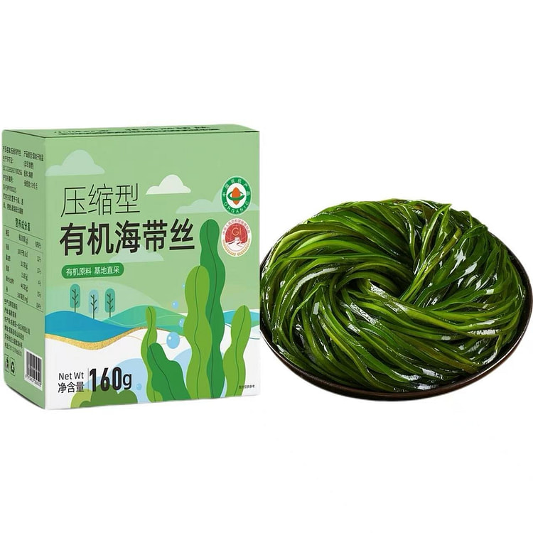 有机压缩海带丝160g/10片 160 克