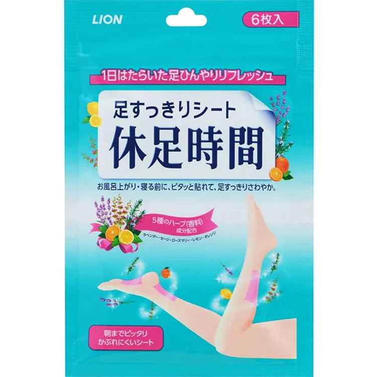 LION狮王 休足时间缓解疲劳贴6枚/