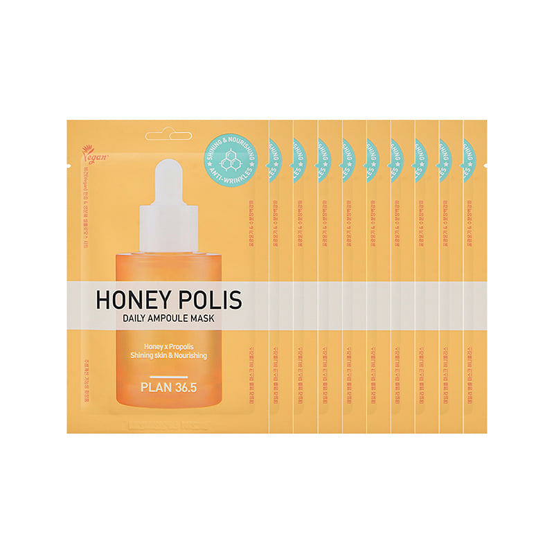 PLAN 36.5 Honey Polis Daily Ampoule Mask 10 Pack 1 each